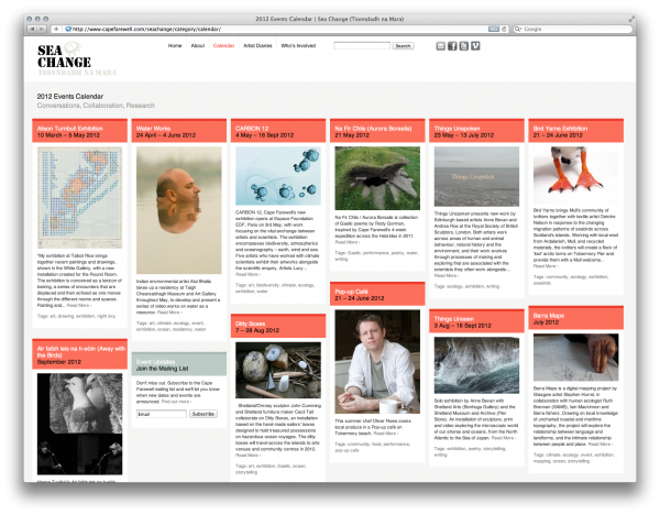 Seachange Events page