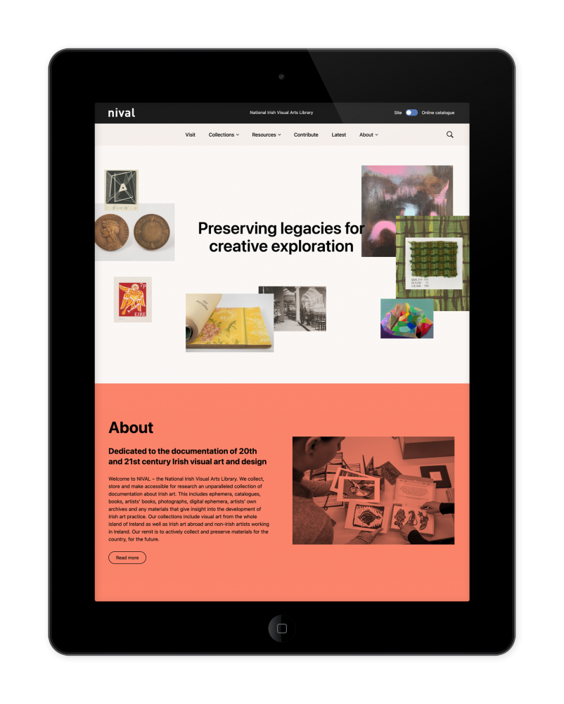 National Irish Visual Arts Archive (NIVAL) website