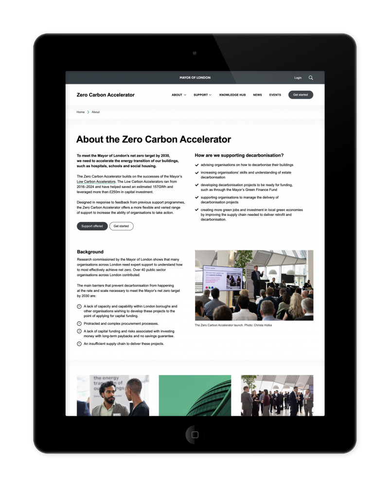 The Mayor of London’s Zero Carbon Accelerator website