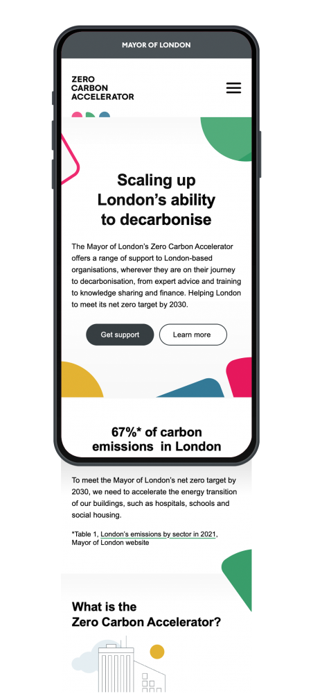 The Mayor of London’s Zero Carbon Accelerator website